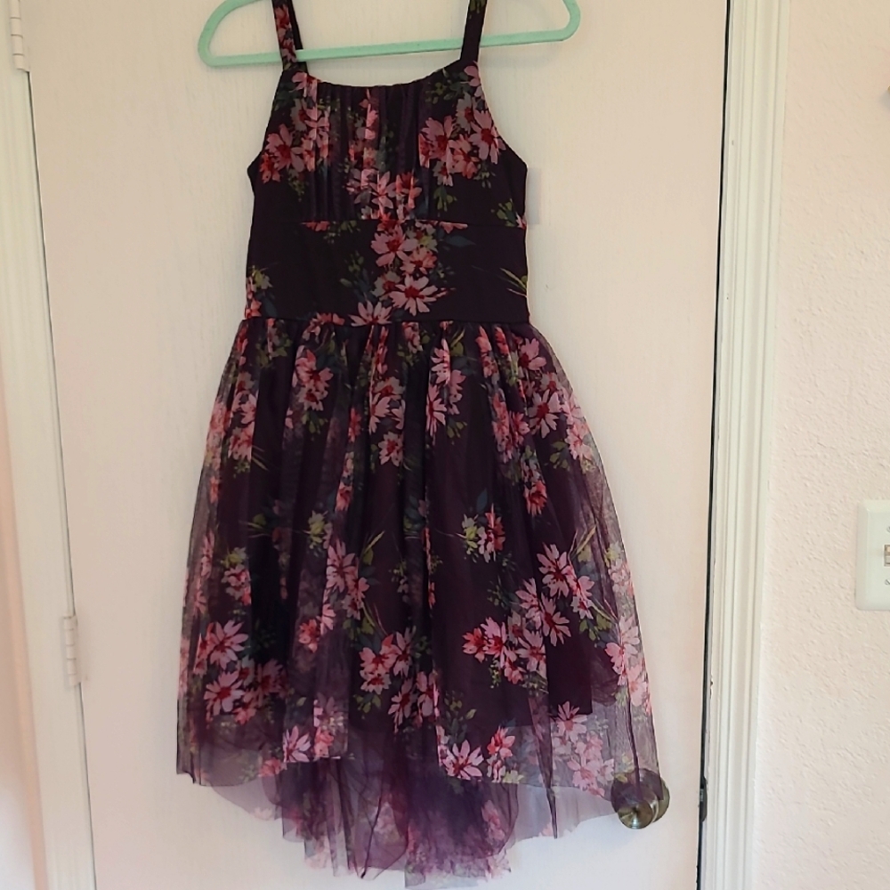 Zhenzi Purple Floral Kids Dress